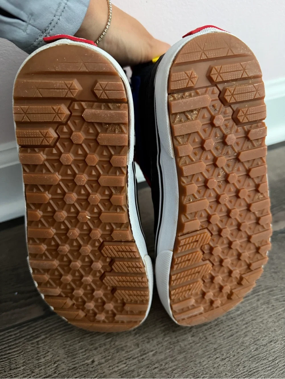 Vans Kids Black Boots with Pink, Blue & Yellow Accents
